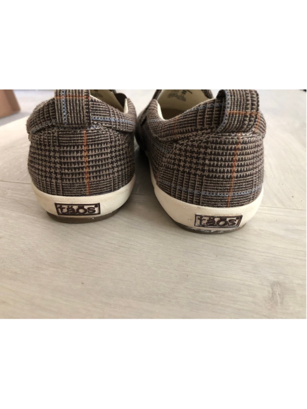 Sz 7 Taos Dandy Slip On Casual Loafers Sneakers Plaid Curves & Pods Girlcore - Picture 4 of 11